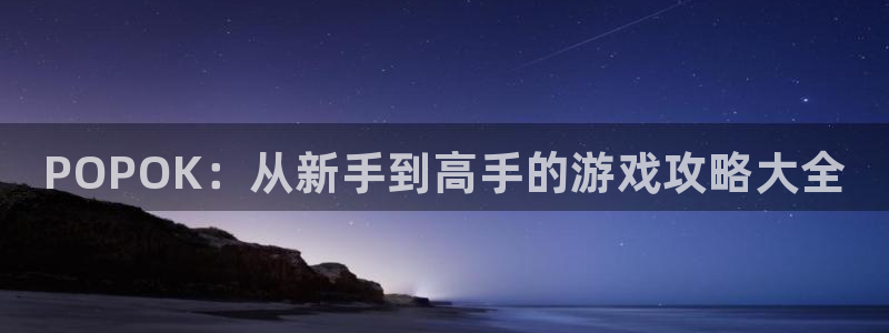 赢咖娱乐注册官方登录app：POPOK：从新手到高手的游戏攻