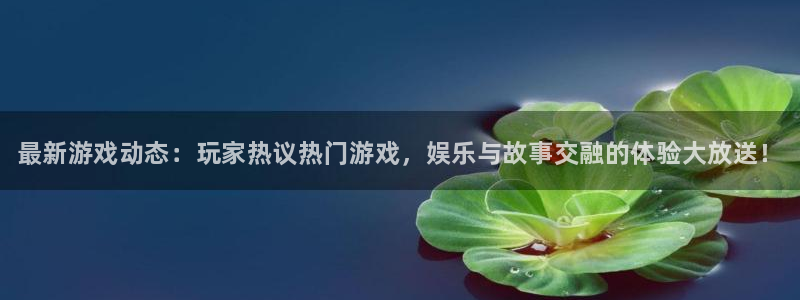 赢咖娱乐4主管：最新游戏动态：玩家热议热门游戏，娱乐与故事交