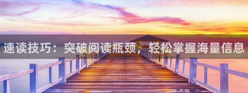 赢咖娱乐手机网页版登录：速读技巧：突破阅读瓶颈，轻松掌握海量